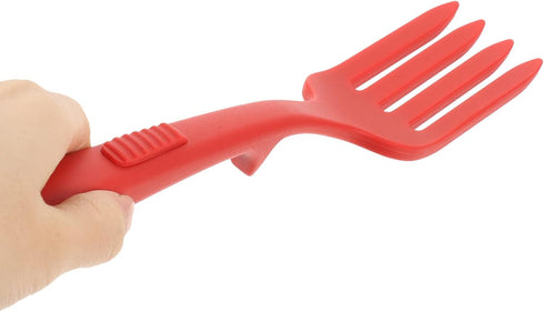 Healeved Silicone Flexible Forks, Nonstick Blending Fork for Cooking Utensil, Ultimate Kitchen Stir Mix Mash (Red)