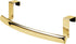 mDesign Steel Over Door Curved Towel Bar Storage, Hanger for Kitchen or Bathroom, 2 Pack, Soft Brass