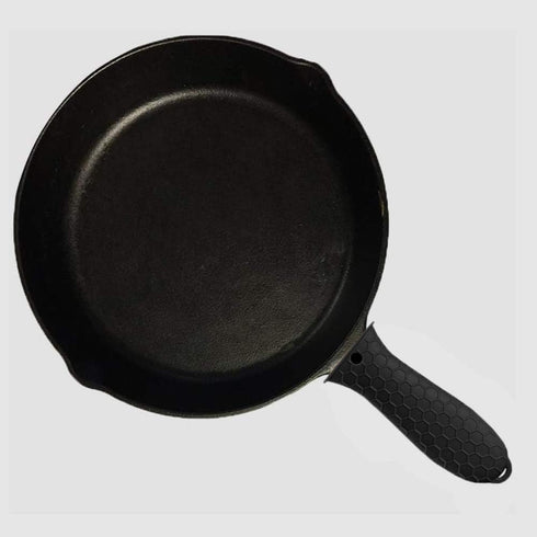 4 pcs Silicone Hot Handle Cover, Assist Pan Holder for Cast Iron Skillets and Traditional Pots - Black