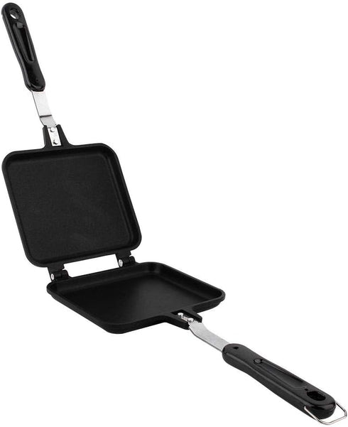 Double-Sided Non-stick Frying Pan, Grill Pan, Waffle Maker for Cake, Toast, Sandwich, Snack Griddle