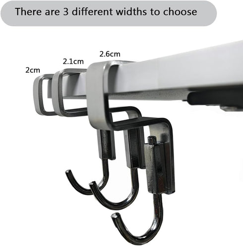 2 Pcs Desk Hook, Student Desktop Nail-Free Hook, Table Hook for Schoolbag, Space Aluminium Alloy Hanger Hooks