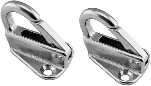 NRC&XRC Spring Snap Attach Rope Hook, Stainless Steel 316 Fender Spring Hook, Fending Hook Marine Clothes Boat Hardware