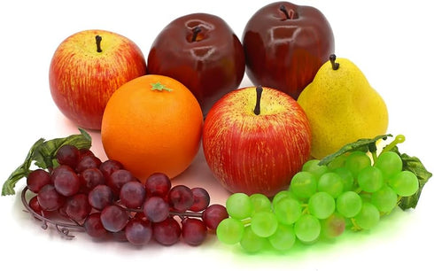 8 Set Artificial Fake Fruit, Pcs Faux Fruit Centerpieces Dining Table Decorative, Lifelike Fruits Contain Fake Apple