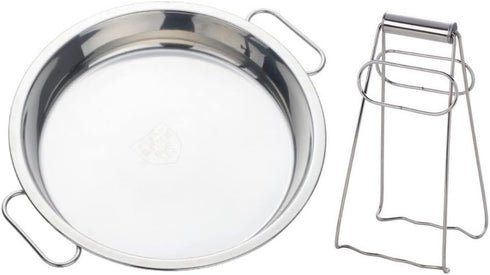 Buyer Star 9 Inch Stainless Steel Steaming Tray - Cold Noodle Plate, Baking Tray, Round Dinner Plate, Silver