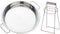 Buyer Star 9 Inch Stainless Steel Steaming Tray - Cold Noodle Plate, Baking Tray, Round Dinner Plate, Silver