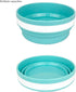 CARTINTS 950ml Collapsible Bowls - Silicone Food Storage Containers with Lids for Travel and Camping (Blue)
