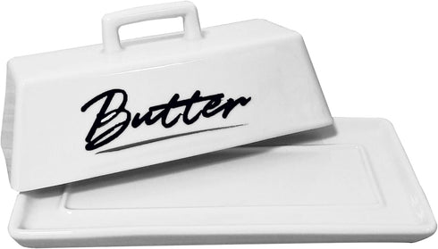 Countertop, Butter Dish with Lid, Ceramic Butter Dish with Lid for White Butter Tray, Kitchen Butter Keeper, Butter