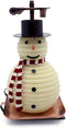 Candle by the Hour 100-Hour Snowman Candle, Eco-friendly Natural Beeswax, Copper Base