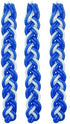 Set of 3 Blue and White Braided Havdalah Wax Candle
