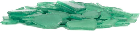Sea Glass for Crafts – 11oz Green Tumbled Seaglass Decor, Beachglass for Coastal DIY Supply and Nautical Vase Filler