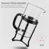 QUQIYSO 34oz French Press Coffee Maker, 304 Stainless Steel with 4 Filters, Borosilicate Glass, BPA Free
