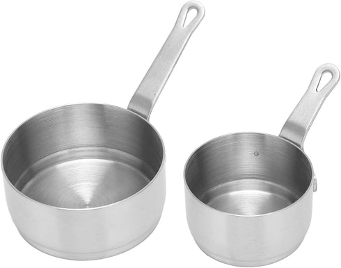 2pcs Sauce Cup 304 Stainless Steel Stackable Mini Sauce Pan with Handle for Banquet Outdoor Picnic, Ramekin Bowls