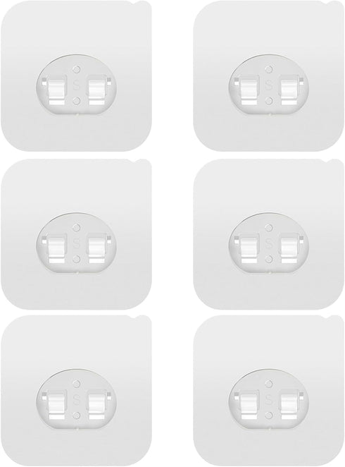 Lsnisni 6 Pack Shower Caddy Adhesive Replacement, Strong Adhesive Hooks for Shower