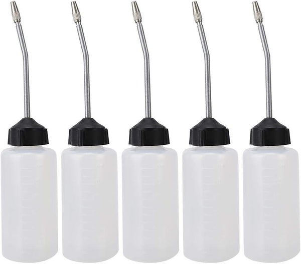 HEEPDD 5Pcs Sewing Machine Oil Dispenser, 120mL Precision Oil Bottle with Lengthened Nut Tip for Lubricating Machines