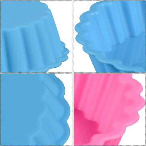 8 pcs Silicone Tart and Pie Molds - 4 Inch Fluted Mini Nonstick Quiche Pan for DIY Baking Pies and Desserts
