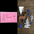 2Pcs/Set Christmas Tree Silicone Mold, Santa Claus, Reindeer, Snowflake, Snowman for DIY Chocolate, Cake Decor