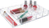 Isaac Jacobs 12-Compartment Clear Acrylic Drawer Organizer - Multi-Sectional Tray for Makeup & Office Supplies