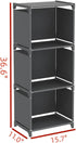 RIIPOO 3-Cube Closet, 4-Layer Versatile Storage Organizer Shelves for Bedroom Space-Saving Bookshelf | Compact Bookcase