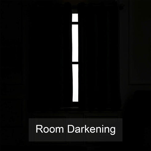 LA PALMA Thermal Insulated Blackout Grommet Curtains, Darkening Window Drapes for Living Room, Pack of 2 Panels