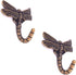 2pcs Dragonfly Coat Hooks, Decorative Wall Mounted Hanger Hook for Home Handbag Key Towel Bathrobe (Bronze)