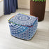 18X18X14 inches, CRAFT KALA Indian Square Patchwork Traditional Pouf Cover Indian Living Room Poufs Cover Decorative