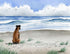 Boxer at the Beach Art Print by David J Rogers, Watercolor Artist
