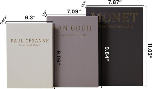 hongqu us Set 3 Aesthetic Decorative Books - Coffee Table Books Decor - Faux Decor Book Storage Box for Decoration