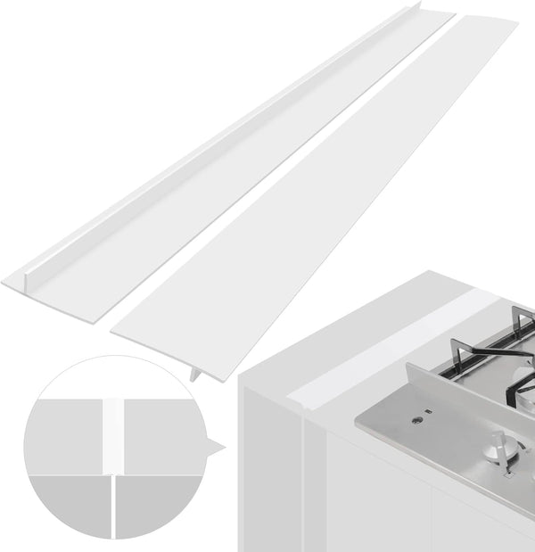 Silicone Stove Counter Gap Cover (2 Pack), Heat Resistant Kitchen Stove Gap Filler, Seals Spills Between Counters