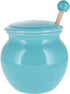 Cottage Creek Honey Jar Keeper, Porcelain Honey Pot with Lid and Wooden Dipper, Honey Storage Container