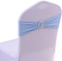 Tvoip 10PCS Chair Cover Stretch Band with Buckle Slider Sashes for Wedding Banquet Decoration (Light Blue)