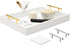 Juvale Ottoman Tray with Coasters & Interchangeable Gold & Silver Handles -