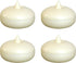 Qidol 4 Pack Waterproof Flameless Floating Candle Battery Operated Flickering Electric Led Light with Timer, Warm White
