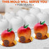 8 Cavity Apple Silicone Mold - 11.22 x 6.69 x 2.3 Inches, Non-Stick Baking Mold for Pastry, Jelly, Ice Cream, Soap,