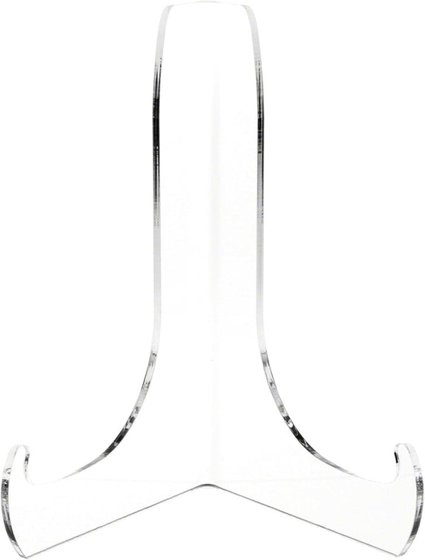 Plymor Clear Acrylic Easel 60-Degree Angle, 6" H x 4.5" W x 3.5" D with Shallow Support Ledges