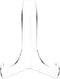 Plymor Clear Acrylic Easel 60-Degree Angle, 6" H x 4.5" W x 3.5" D with Shallow Support Ledges