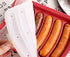 Non-Stick Silicone Sausage Mold for Homemade Hot Dogs, BPA Free, 6-Cavity for Oven and Microwave (Red)