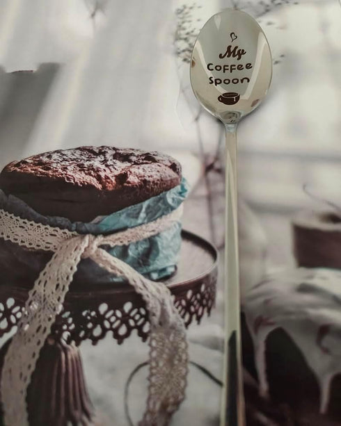 Coffee Gift Spoons for Women Men - Funny My Coffee Spoon for Dad, Wife, Christmas Birthday Gift for Friends