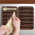 2 Pack Spoon Shaped Chocolate Molds - 6 Cavities Silicone Candy Making Molds for Handmade Chocolate