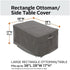 38 Inch Classic Accessories Ravenna Water-Resistant Rectangular Patio Ottoman/Table Cover, Outdoor Table Cover
