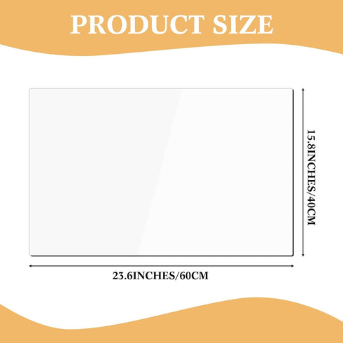 15.8 23.6 Inch, 1.5mm Trimmed Occasion(1 Ganeen Nightstand Protector, Clear Plastic Table Cover Protector x Thick