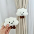 Generic 2PACK Hygge Living Snap-Fit Cartoon Cloud Curtain Tiebacks Hook Holdbacks Cute Curtain Holdbacks Rope for Baby