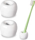 Urbanstrive Sleek Mini Ceramics Toothbrush Holder Stand, White, 2 Pack for Bathroom Vanity Countertops