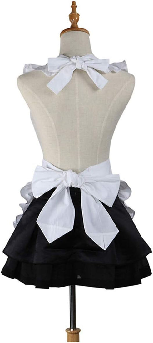 Love Potato Cute White Retro Kitchen Restaurant Aprons for Women Girls - Waitress Apron Gift
