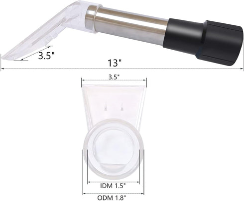 TunaMax Extractor Tool Hand Wand, Clear Head for Upholstery & Carpet Cleaning, Car Detailing Vacuum Wand