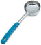 Vollrath Solid S/S Spoodle, 6 Oz with Teal Grip 'N Serv Handle