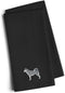 Caroline's Treasures BB3480BKTWE Siberian Husky Black Embroidered Towel Set of 2, Decorative Bathroom
