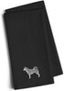 Caroline's Treasures BB3480BKTWE Siberian Husky Black Embroidered Towel Set of 2, Decorative Bathroom