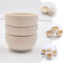 SEWACC 5pcs Unfinished Wooden Bowls, Unpainted Serving Bowls for Fruits, Salad, Cereal, Wood Crafts Bowls