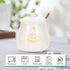 Kosmeey Ceramic Honey Jar with Wooden Honey Dipper-Honey Pot with Dipper- Honey Jar with Stand, Great Bee Decor