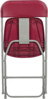 2 Pack 650LB Flash Furniture Hercules Series Plastic Folding Chair - Red - Weight Capacity Comfortable Event Chair